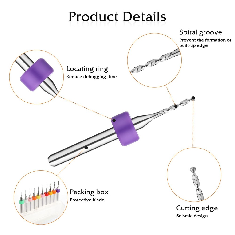 20 Pcs Micro Drill Bit Set, 0.3-1.2mm Shank Tungsten Carbide Small Drill Bits...