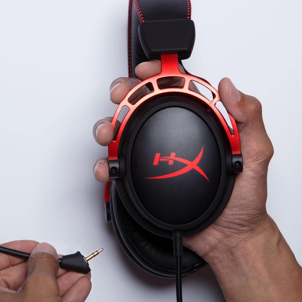 HyperX Cloud Alpha Gaming Wired Headset Microphone for PC PS4 Xbox One Black Red