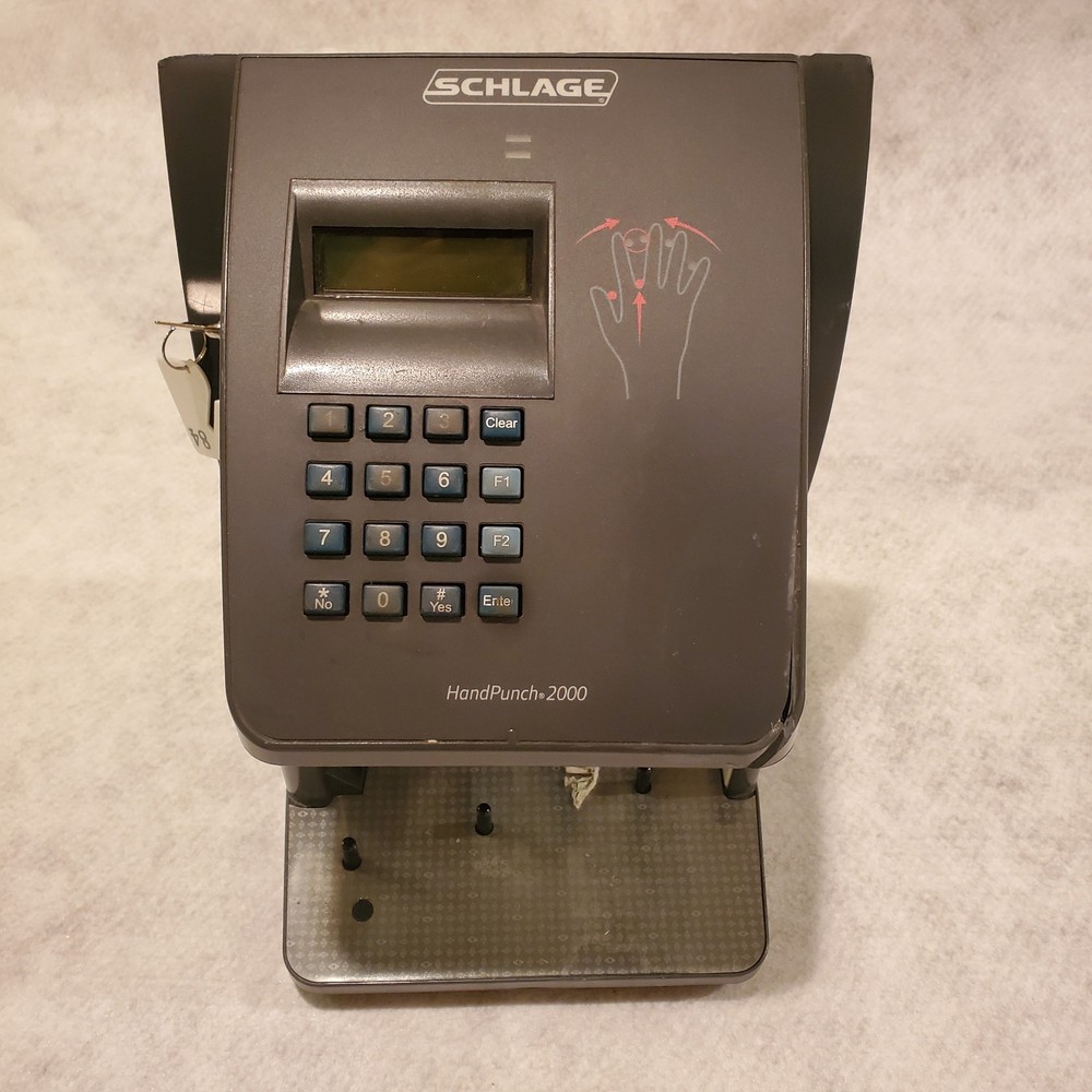 Schlage Biometric HP-2000 Hand Punch Biometric Time Clock with Key