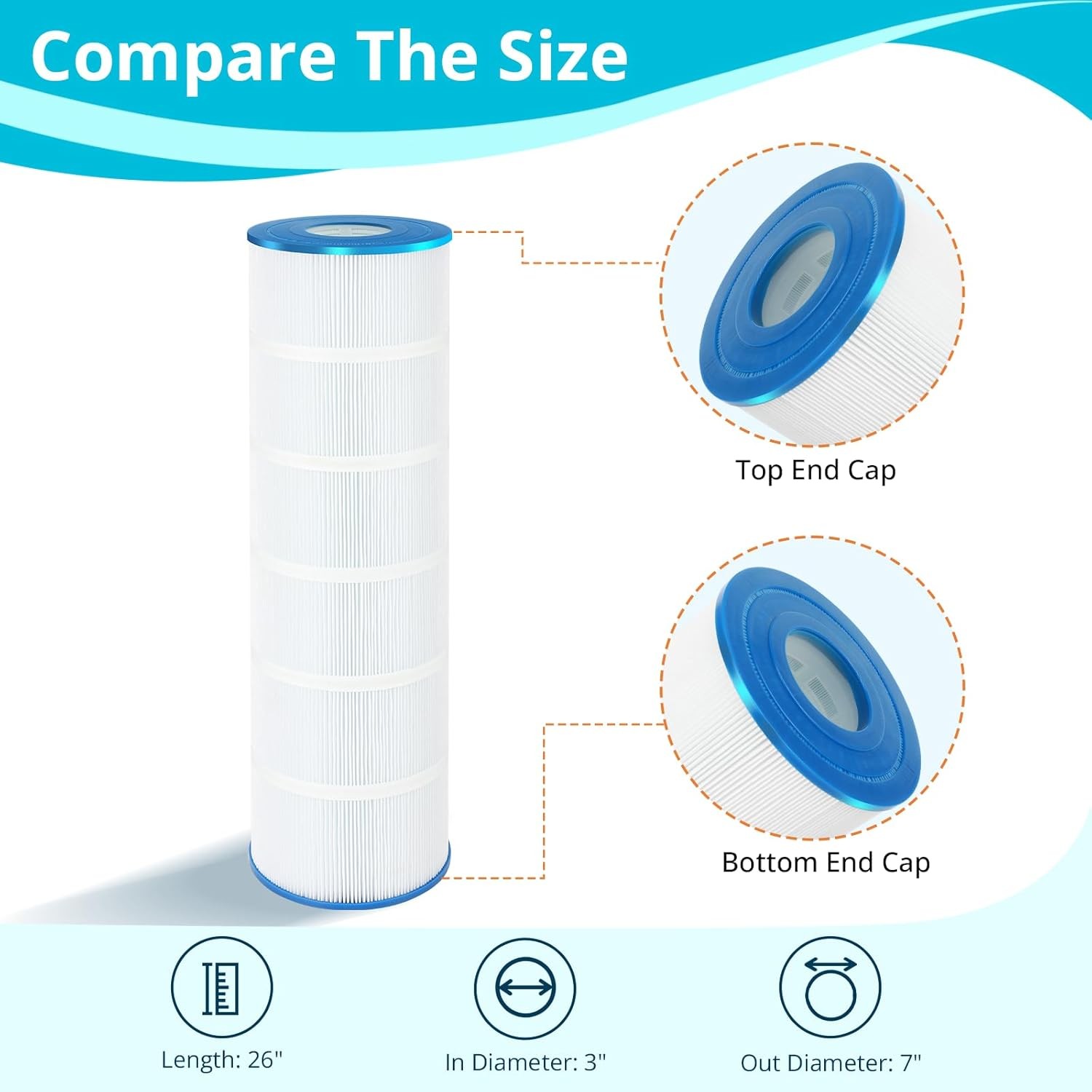 CCP420 Pool Filters for Pentair Clean & Clear Plus 420 PCC105 R173576, 4-Pack