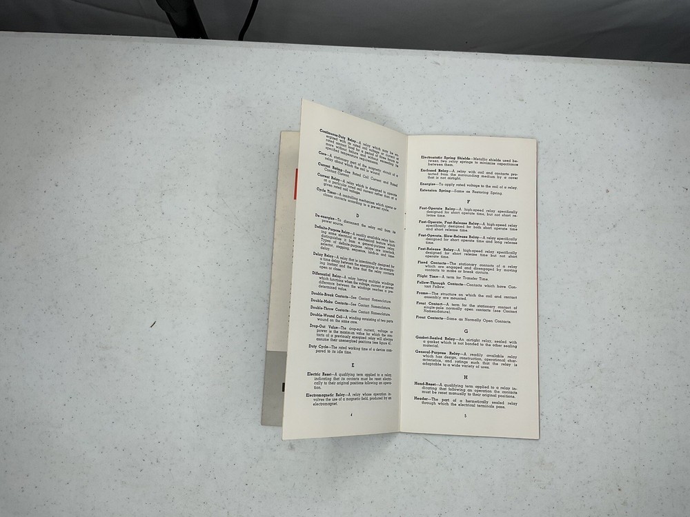 1957 Automatic Electric Relay Terms Brochure