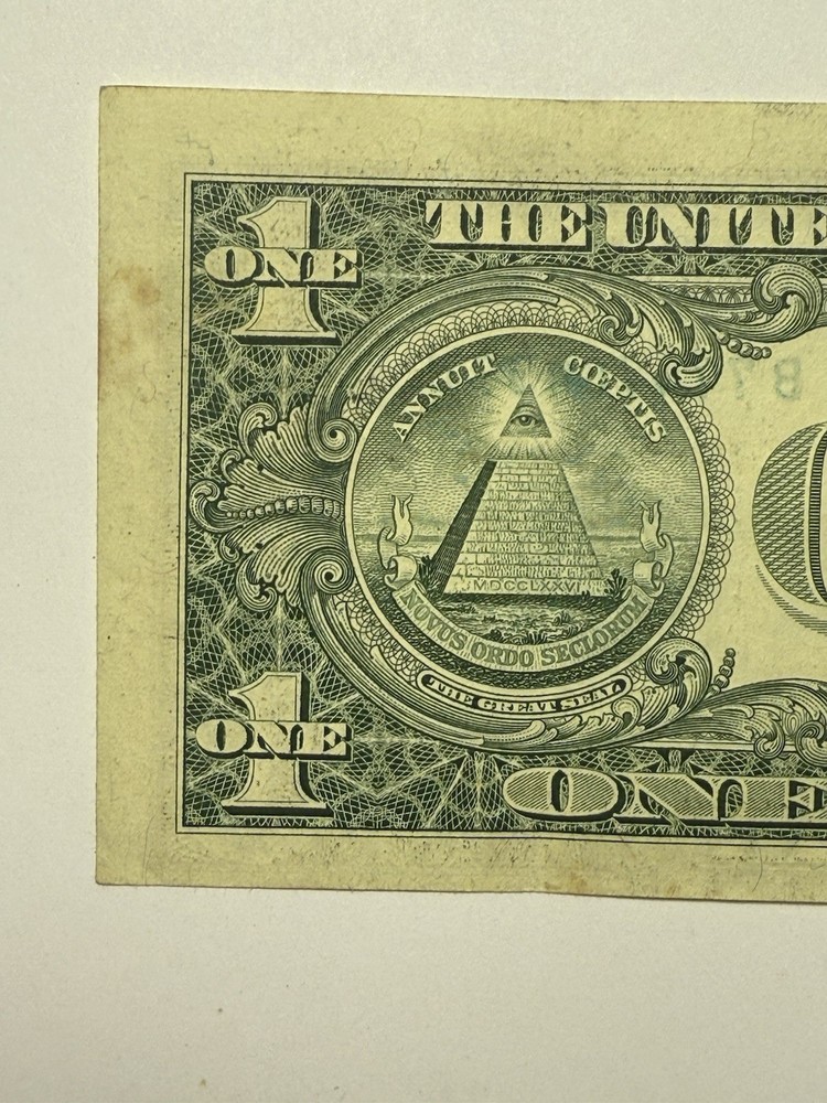 1988 A One Dollar Bill Mis Cut Error $1 Misaligned Old Note Collectable Rare