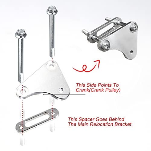 LS Truck Idler Pulley Relocation Bracket KIT Compatible with LS1 Intake