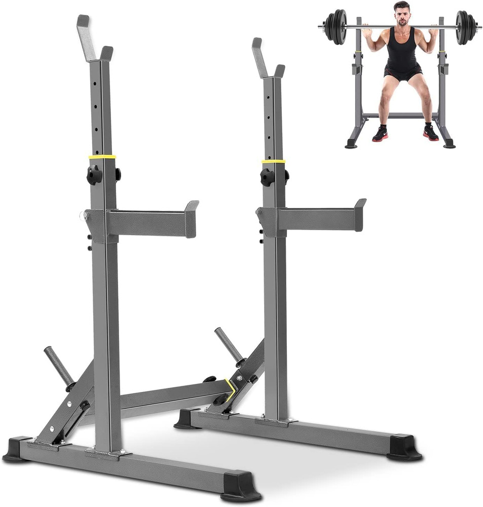Adjustable Squat Rack,Multi-Function Barbell Rack for Weight Lifting and Home Gy