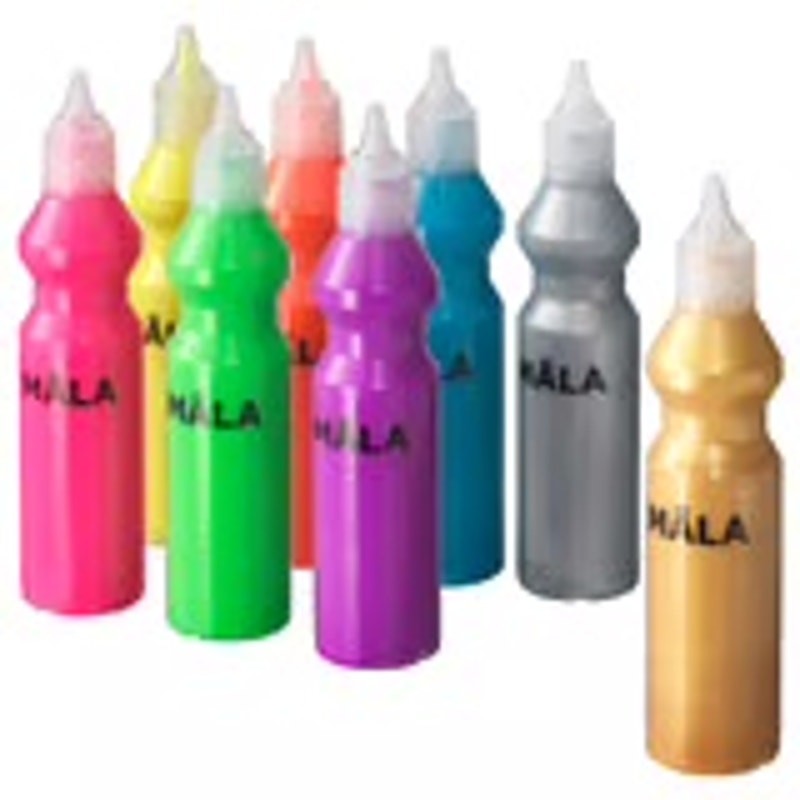 Glitter & Glow Unleashed IKEA MÅLA Non-Toxic Fluorescent Paint Fun
