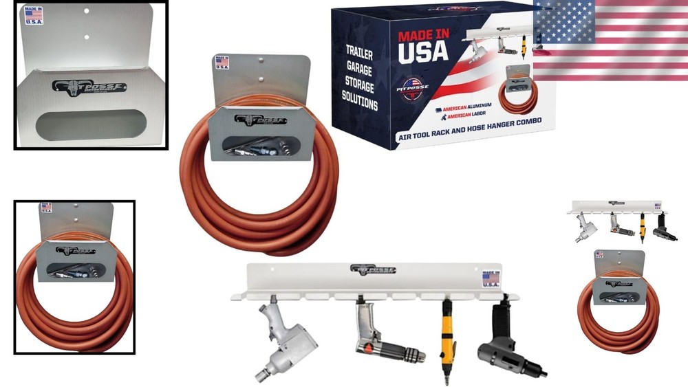 Aluminum Air Tool Storage Rack - Space-Saving Solution-