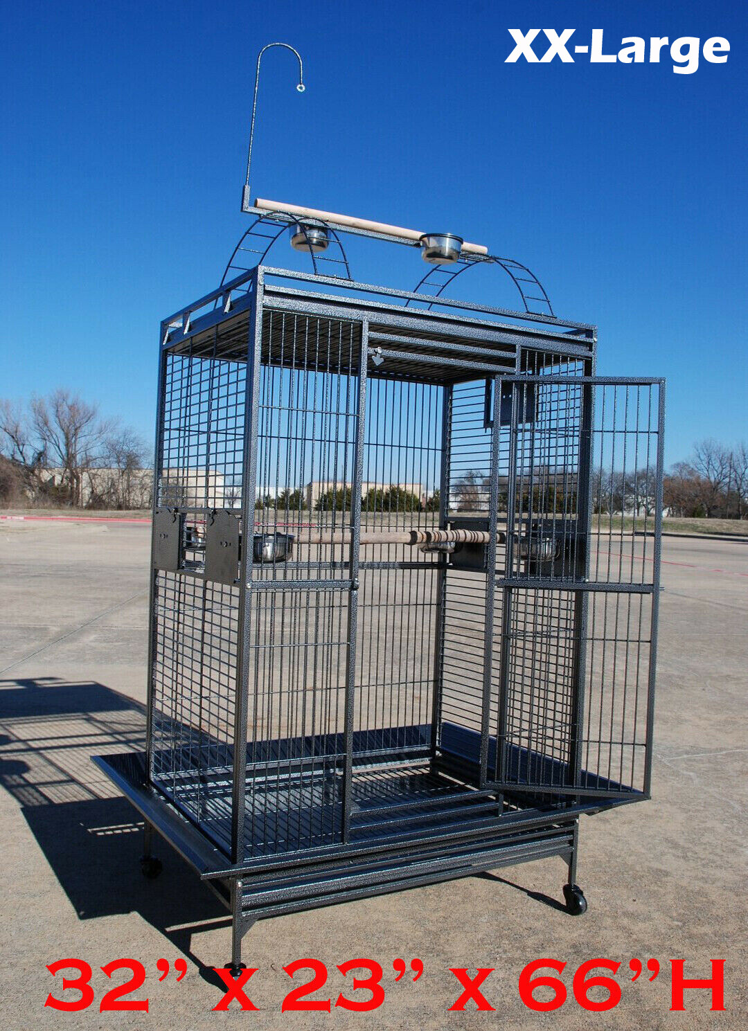 XX-LARGE Parrot Bird Cage For Macaw Cockatoo African Grey Amazon 32"x23"x66"H