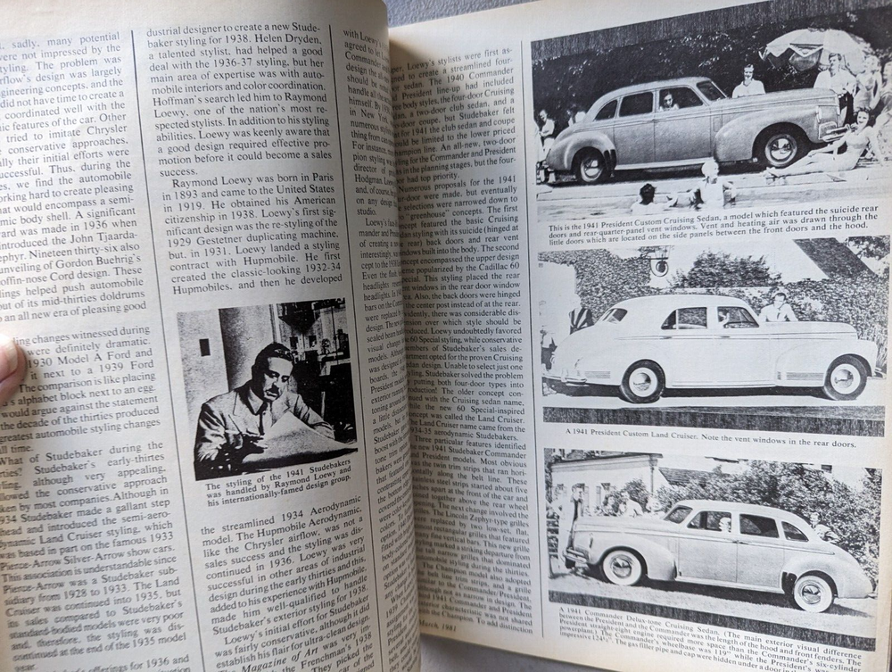 1941 Studebaker Article Commander & President Car Collector Magazine