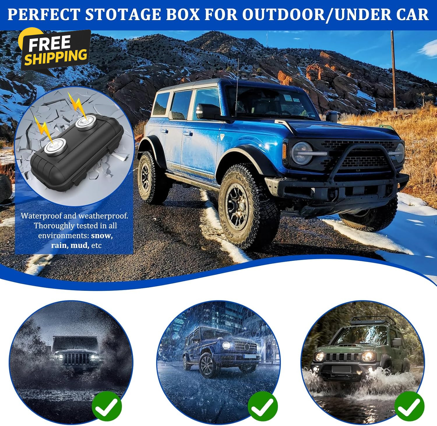 Magnetic Key Box, Magnetic Key Holder under Car, Hide a Key Magnetic Car