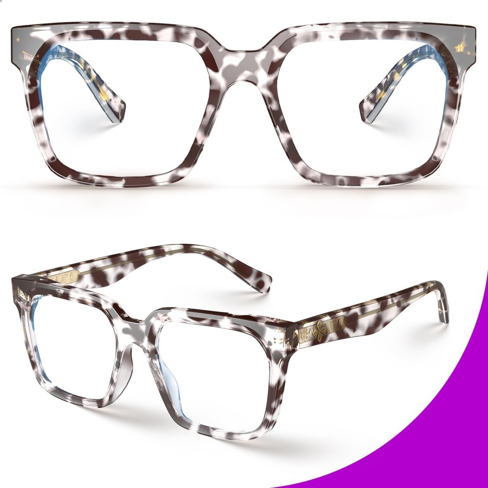 Rectangle TR90 Blue Light Blocking Glasses Computer Eyewear with Preppy Look ...