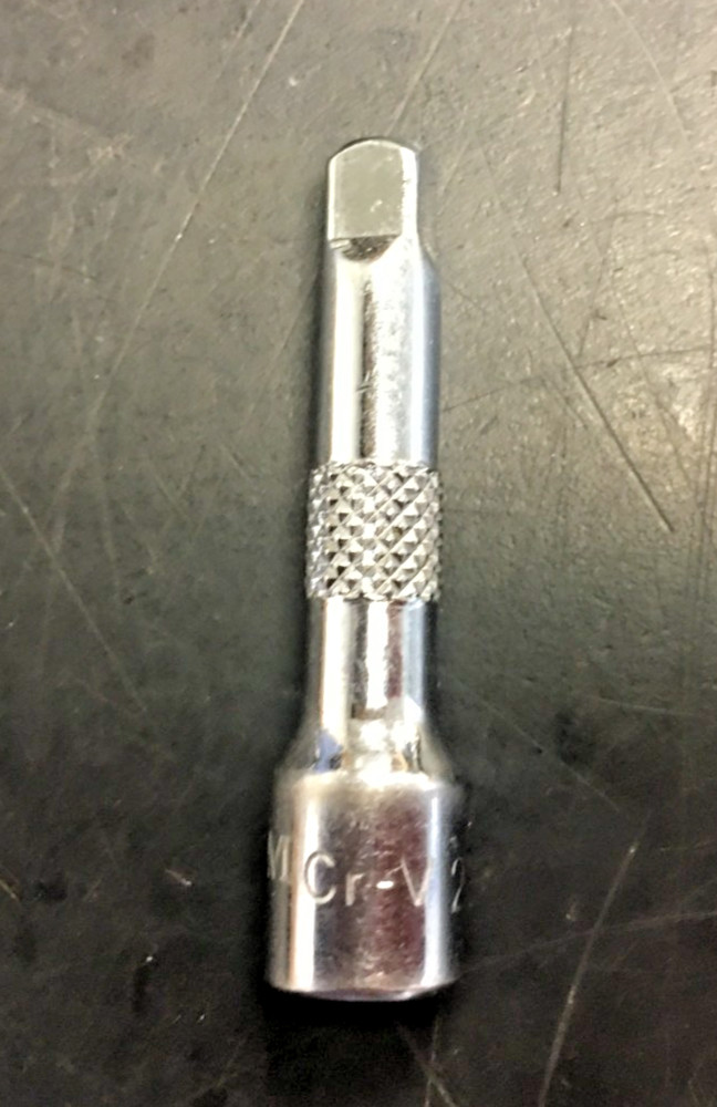 PM Cr-V 2", Chrome Socket Extensions Bar, 1/4" Drive, Taiwan