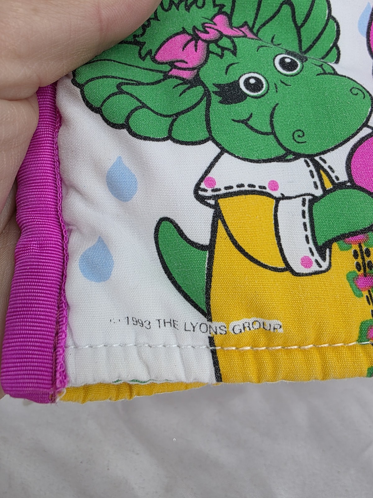 Rare Vintage 1993 Barney & Baby Bop Weather Book Soft Plush Washable (VG)