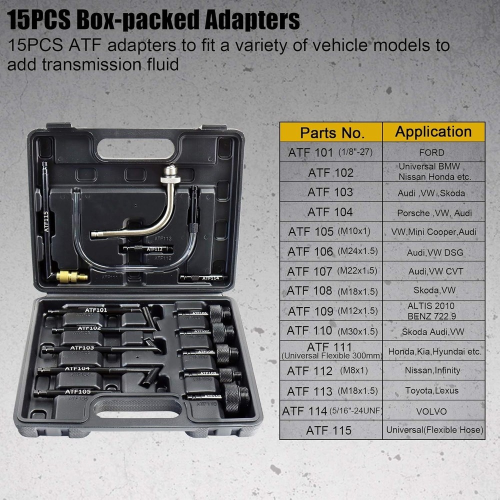 Versatile 10L Fluid Extraction & Dispensing Kit for Engine Oil & ATF with Case