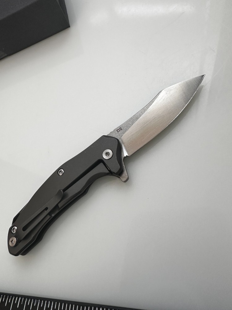 BASTION EDC Braza Bro Stainless Scale D2 Blade Knife Gray Folder