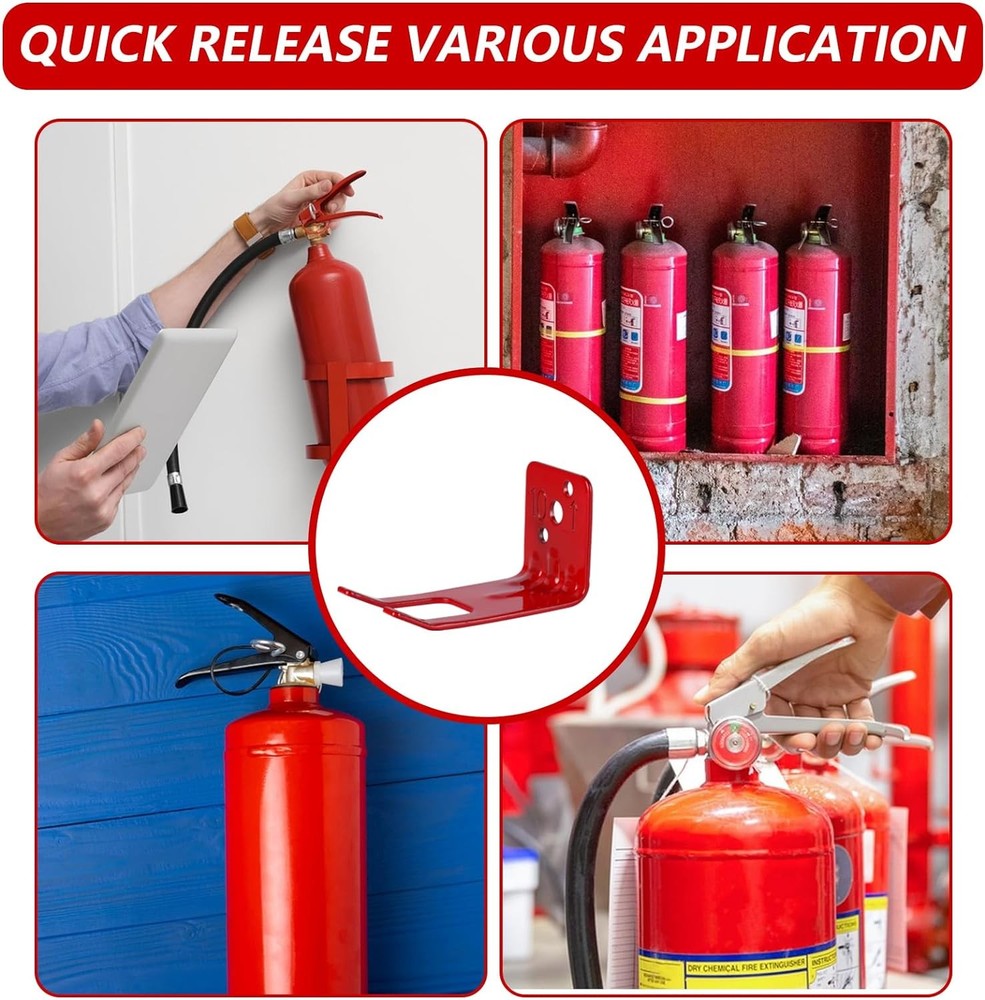 Fire Extinguisher Mounts & Brackets,4 Pack 4 Pack, Red