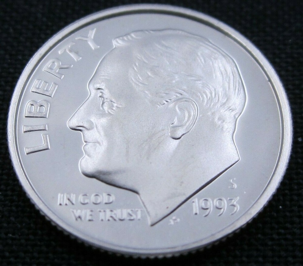 1993 S Clad Proof Roosevelt Dime - BU - Uncirculated