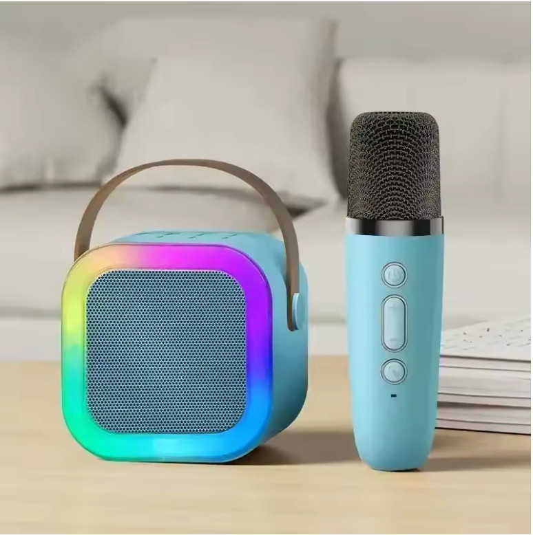 Bluetooth Karaoke Machine Portable Mini Speaker with 2 Wireless Microphones US