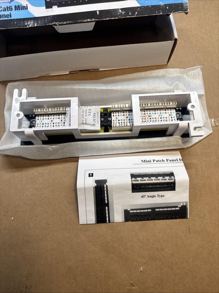 Vanco Category 6 Mini Patch Panel, 12 Port Brand New