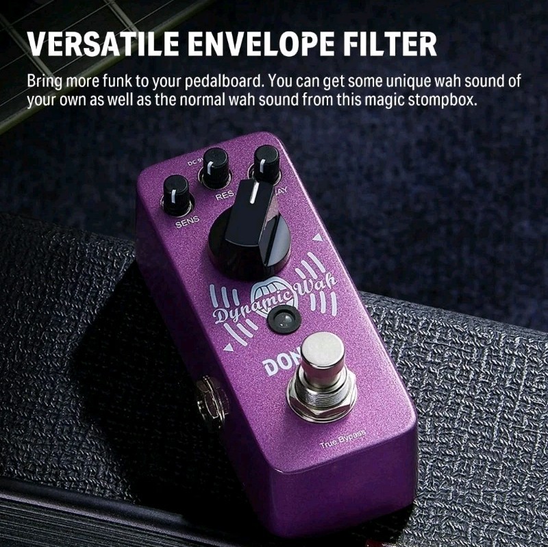 Donner Mini Auto Wah Pedal Dynamic Wah Effect Guitar Envelope Filter True Bypass