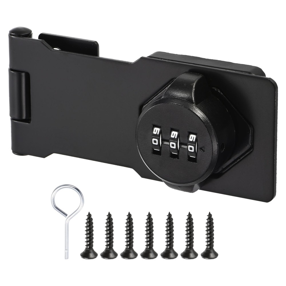 Password Lock Cabinet,Sled Lock Block for Small Doors,Bathroom (Black)