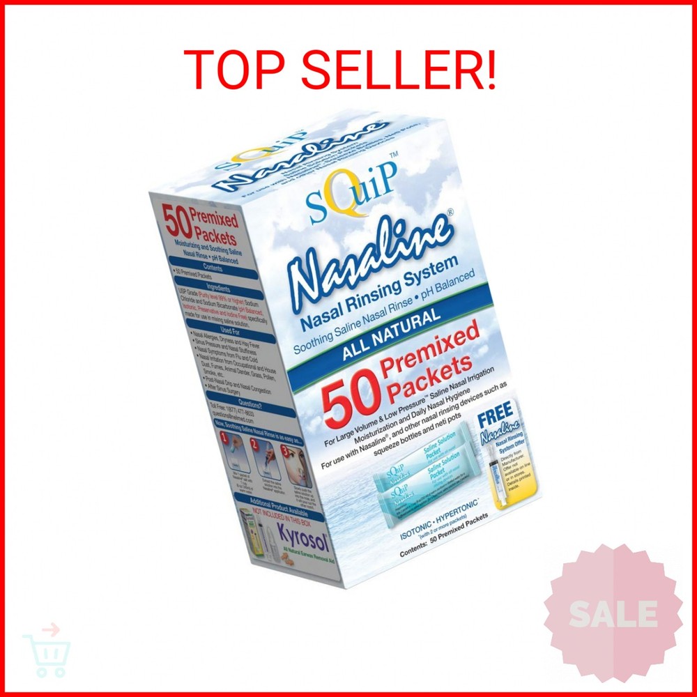 Squip Nasaline Salt 50 Pre-mixed saline packets