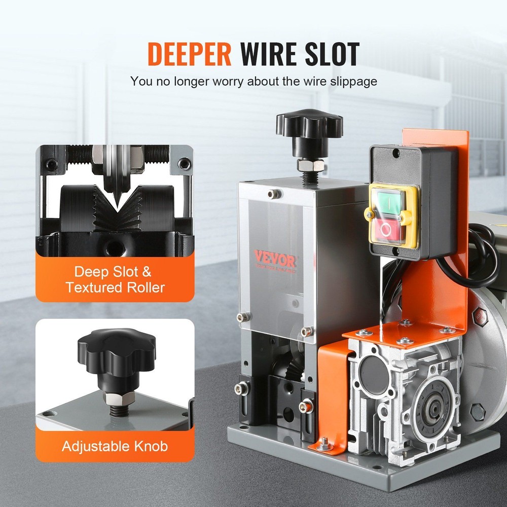 Automatic Wire Stripper 0.06-0.98"180W 60ft/min for Scrap Copper