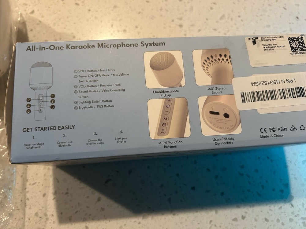 Wireless Bluetooth Karaoke Microphone with Dynamic Lights