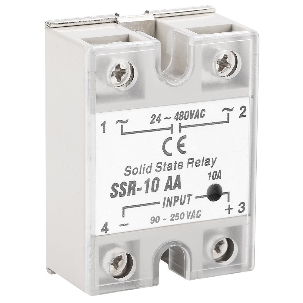10A Solid State Relay Module SSR AC-AC Input 90-250V AC Output Accessory Part