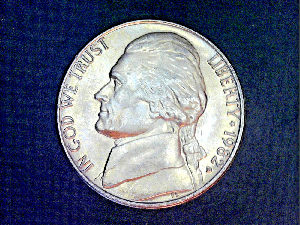 1982 P&D Uncirculated Jefferson Nickel Set.