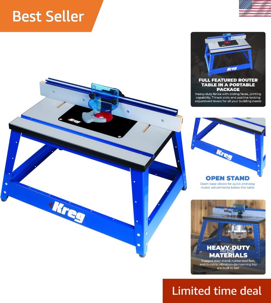 Bench Top Router Table - Full Size Portable Router Table - Workshop Router Ta...