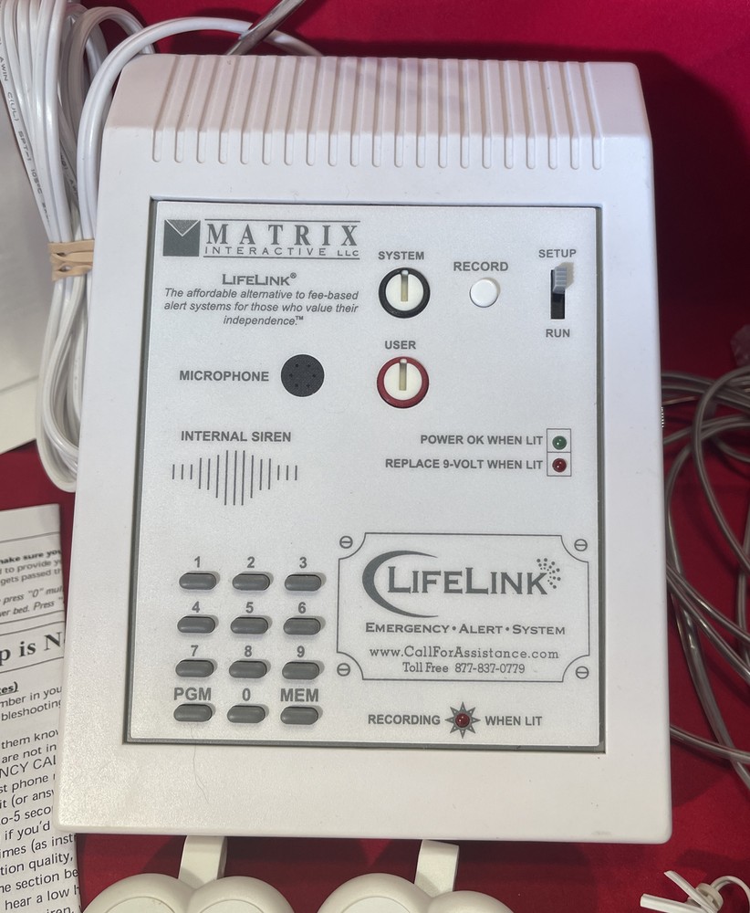 Matrix LifeLink Interactive Emergency Alert System With Pendants
