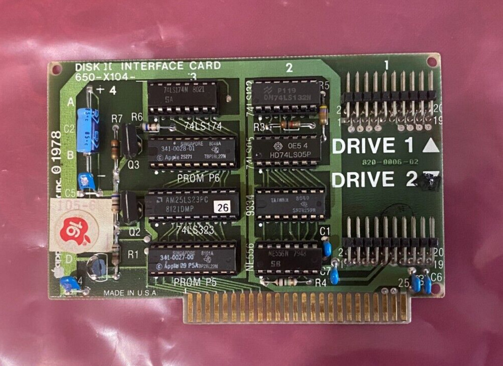 ✅ ⌘ Apple II Disk II Interface Card 650-X104- TESTED