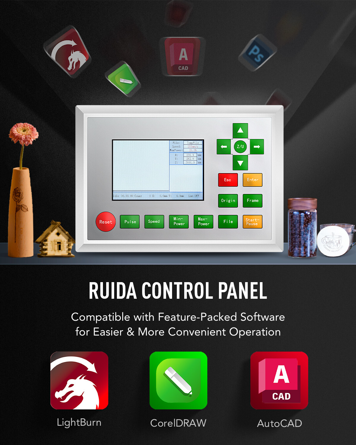 OMTech 24x40 100W CO2 laser Engraver Cutter Cutting Engraving Machine Autofocus