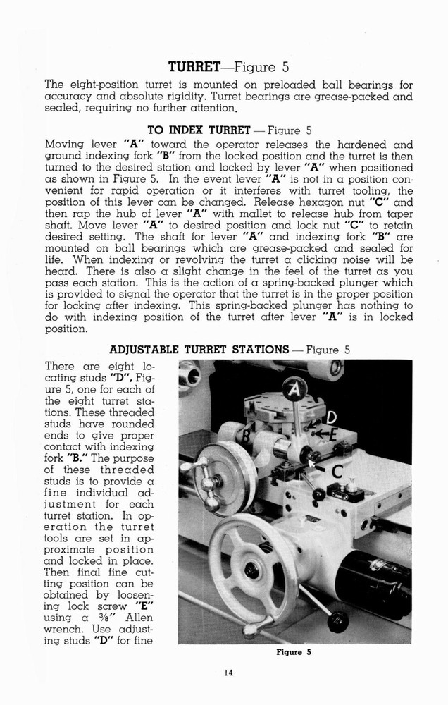 Hardinge Models HC & HCT Chucking Machine Operators Manual #1412
