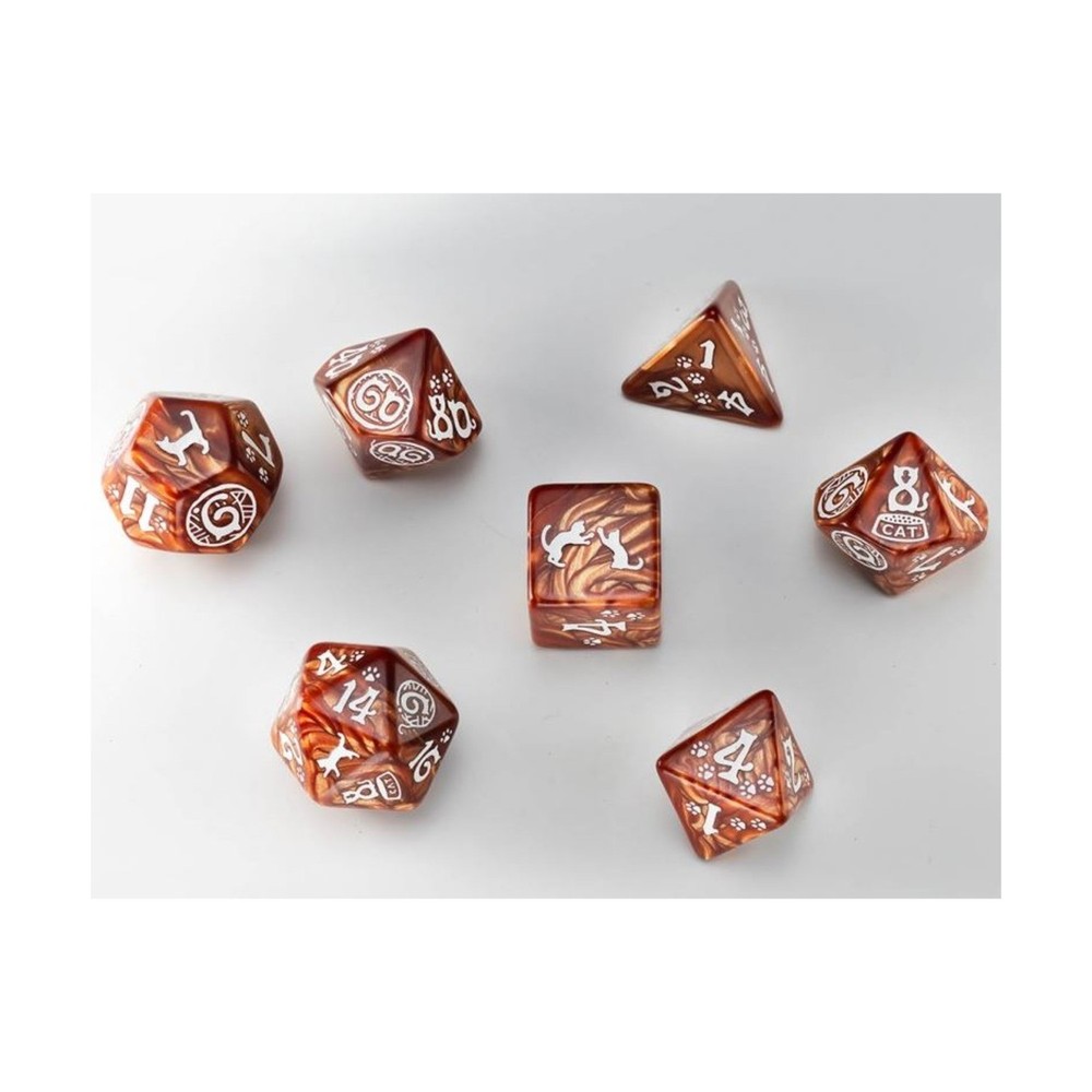 Q-Workshop Dice Dice set - Cats, Muffin (7) New