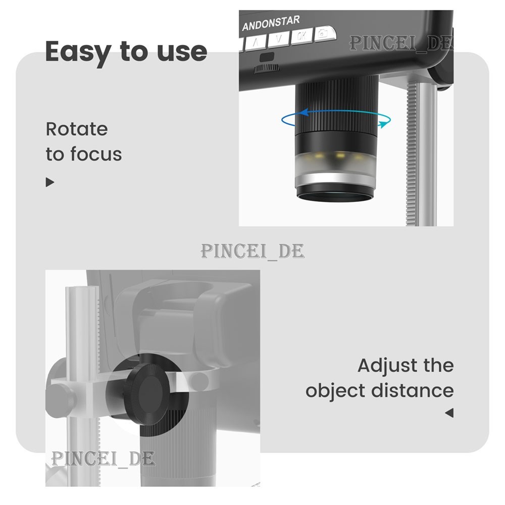 Andonstar AD207S 7-inch UHD Screen Digital Microscope for Electronics Soldering