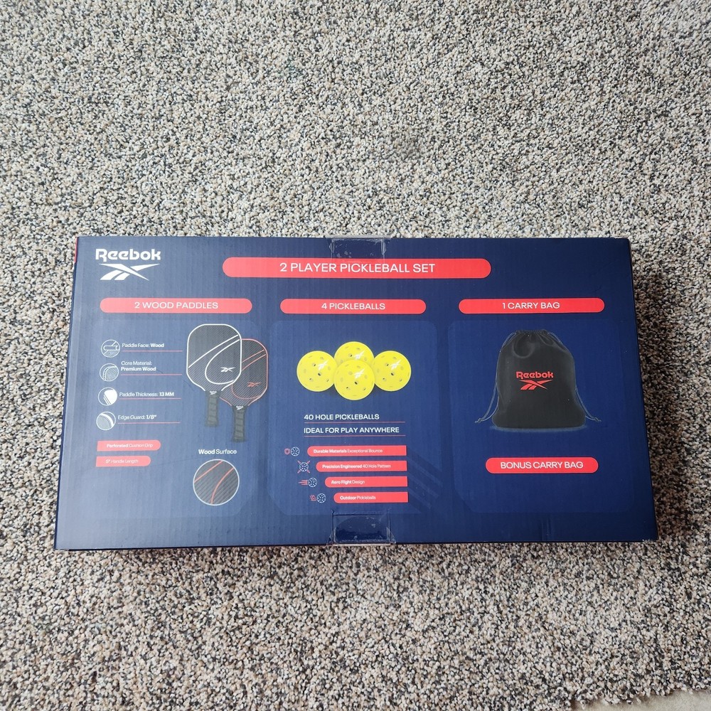 Reebok 7 Pc Performance Pickleball Set NIB