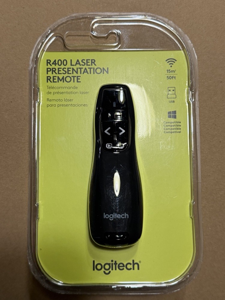 Logitech R400 *NEW*  Laser Pointer Presentation Remote with USB Dongle