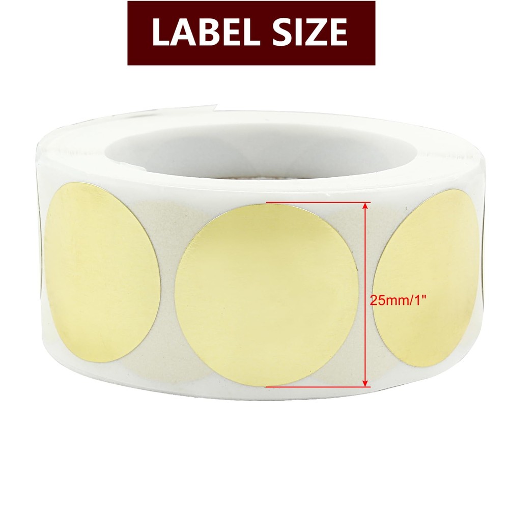 LifCratms 1 Inch Gold Code Dot Stickers, Color Coding Label Round 1",