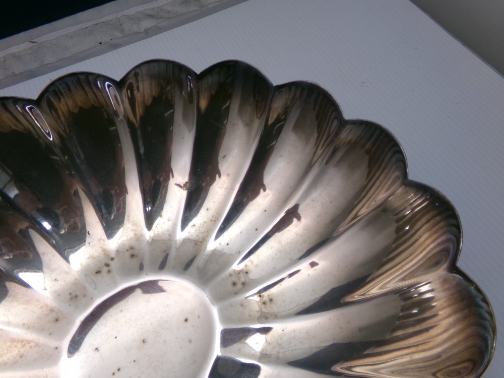 Vintage Silver Plated Scalloped Serving Dish, Reed & Barton, 12.5x10.25, Oval