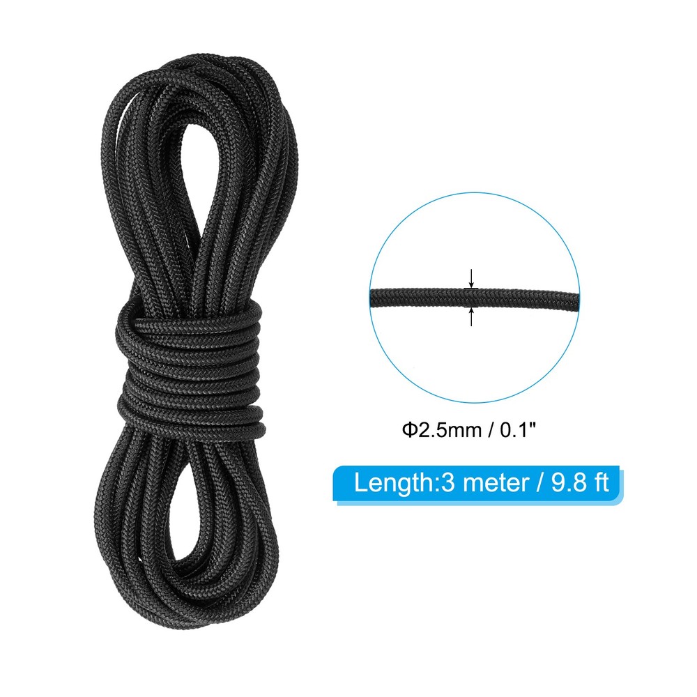 Archery D Loop Rope 10 FT Bow String Release Nock Wire Nocking Loop Ring Black