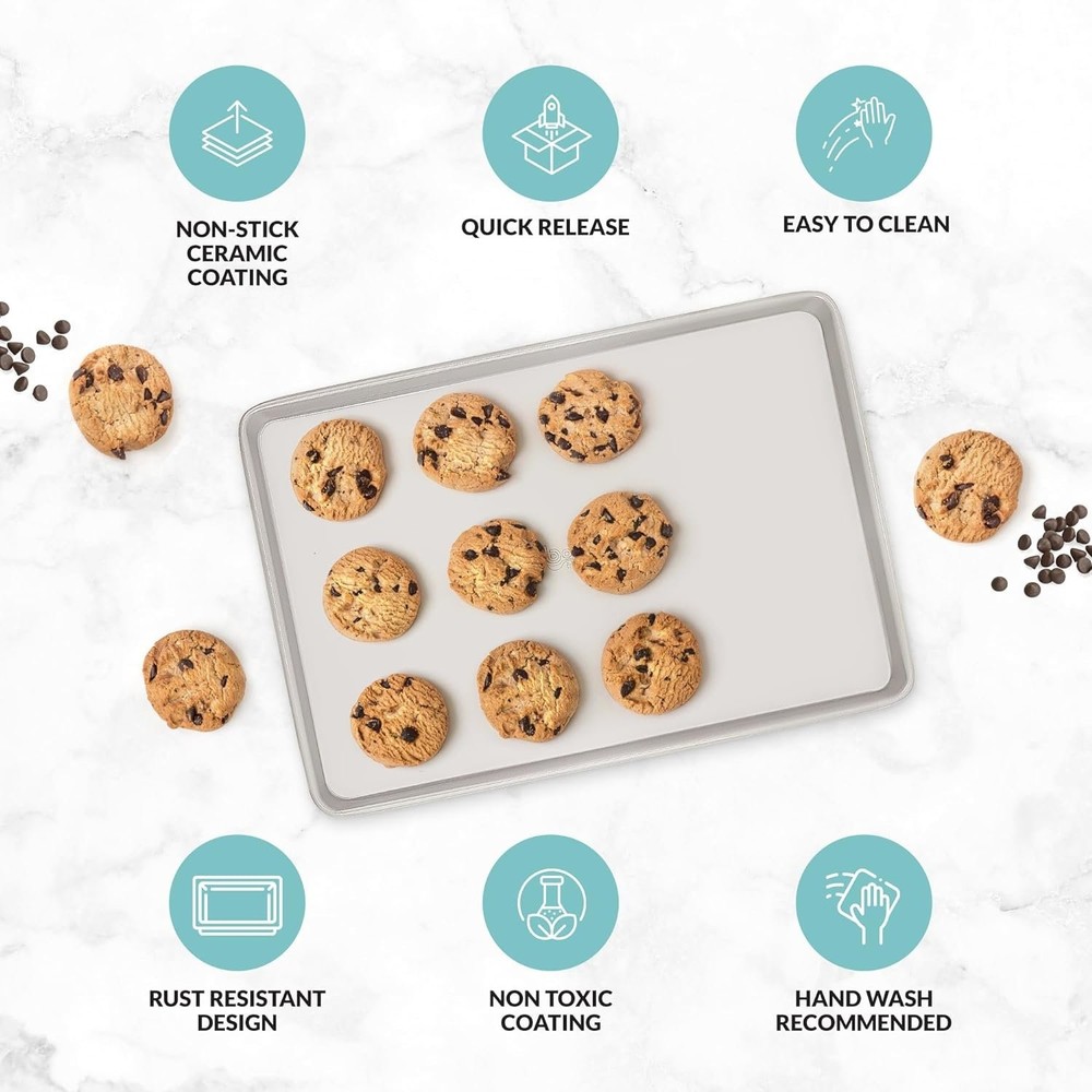 Nonstick Ceramic Baking Sheet Cookie Sheet - Set of 2