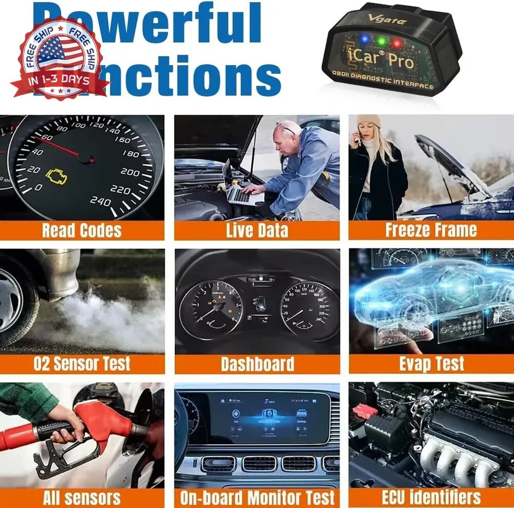 iCar Pro Mini OBD2 Bluetooth Scanner for iOS/Android OBD Adapter Car Diagnostic