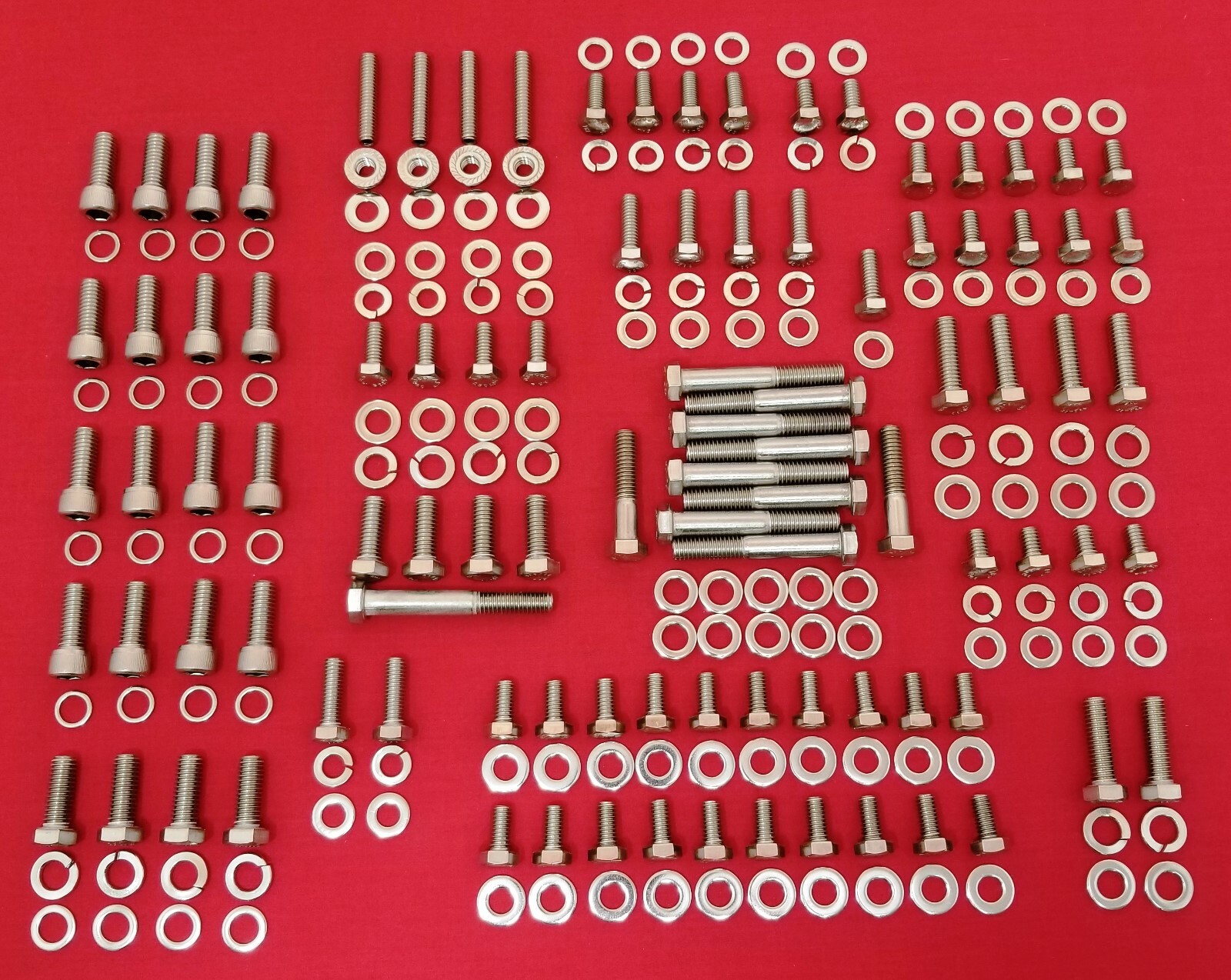 FORD FE ENGINE BOLTS KIT 352 360 390 406 427 428 EDSEL STAINLESS STEEL HEX SET