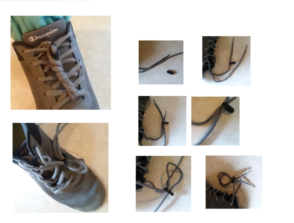 Shoe laces tieing device Slide Tie 2 pair for 10 $