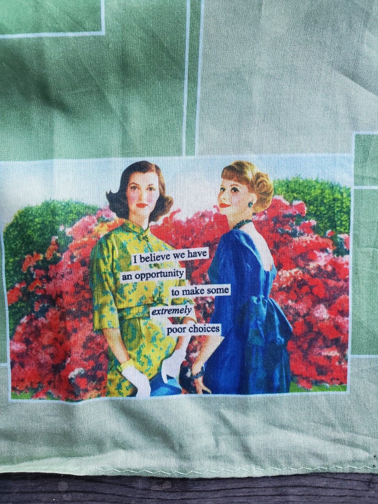 Anne Taintor Cotton and Silk Blend Table Runner - NEW