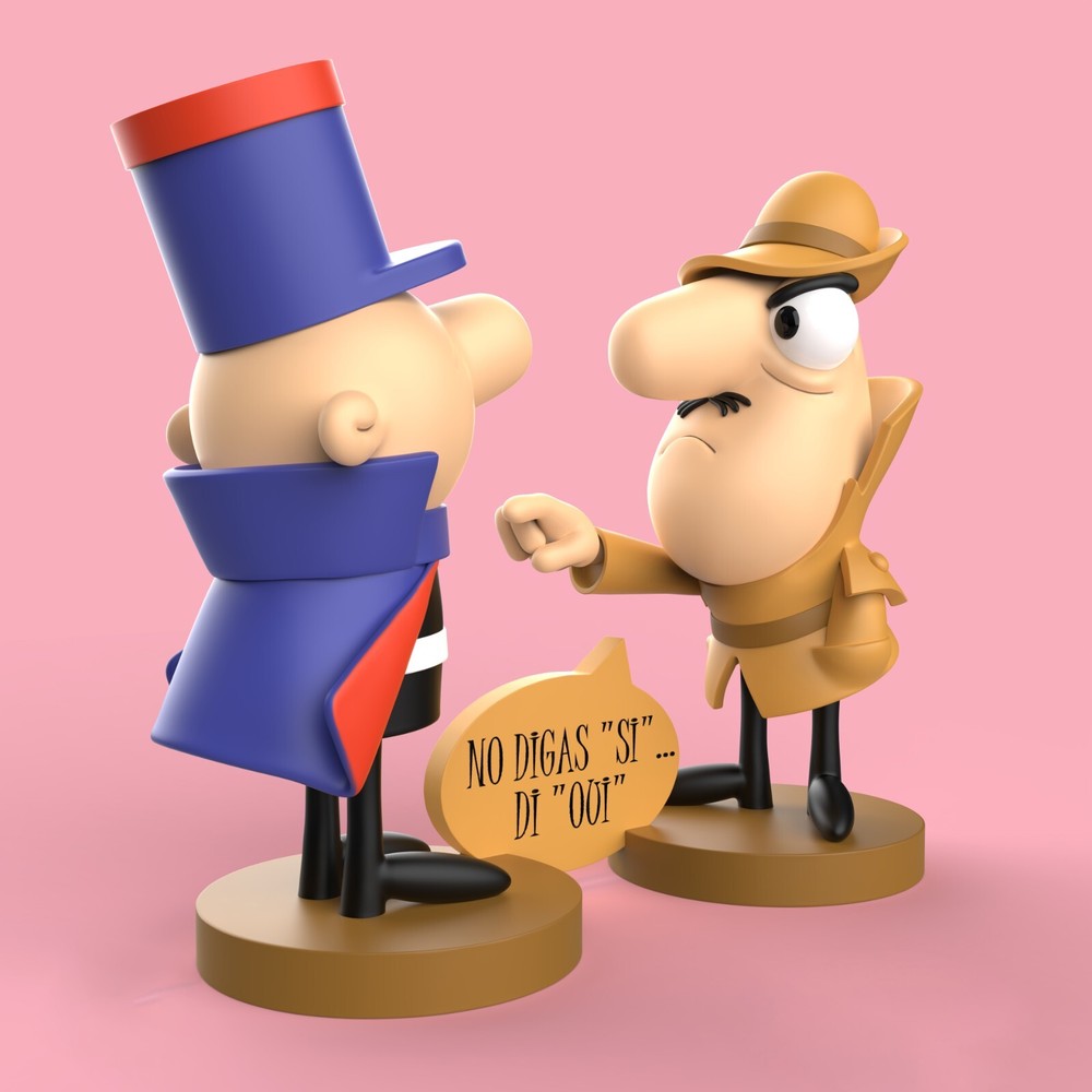 Hand painted Inspector and sergeant 3d Printed Figure Hand Made