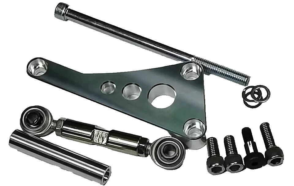 SBC Chevy Alum V BELT Pulley w/Bracket Kit & Long Water Pump Alternator PS Pump