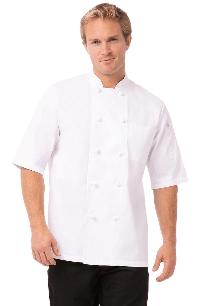 Chef Works Men's Tivoli Coat, White, Medium Medium, White
