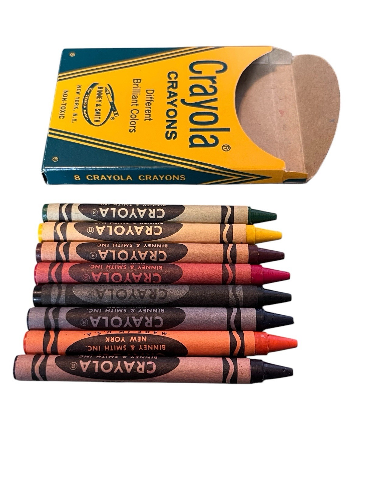 VTG NOS 1970's #8 Crayola Crayons Binney & Smith NY 15 cents NEW MINT school CP